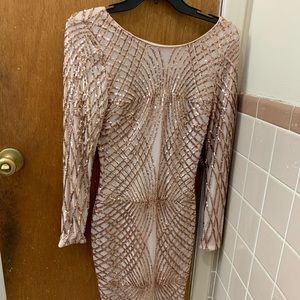 Windsor rose gold sequin dress